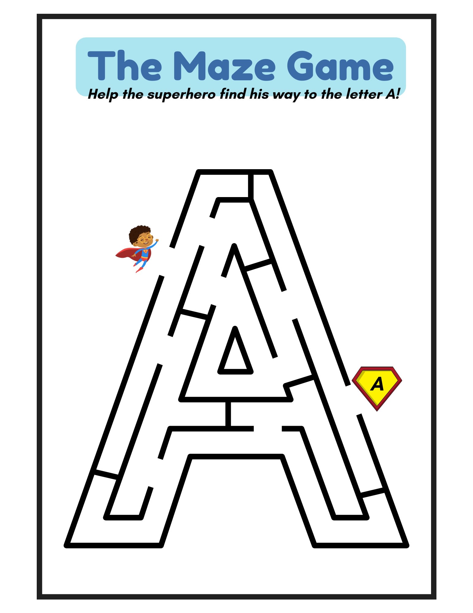 🧩🔤 Kids Activity Book – Alphabet Maze Activity | Letter Learning